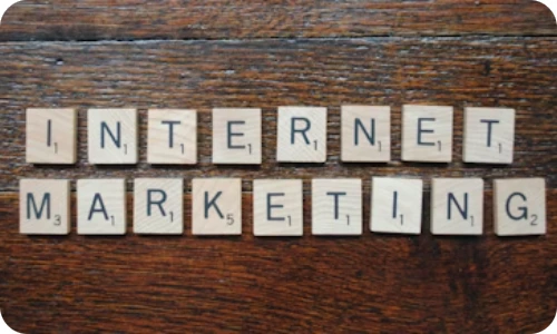 Internet marketing concept with Scrabble tiles representing fertility clinic growth online