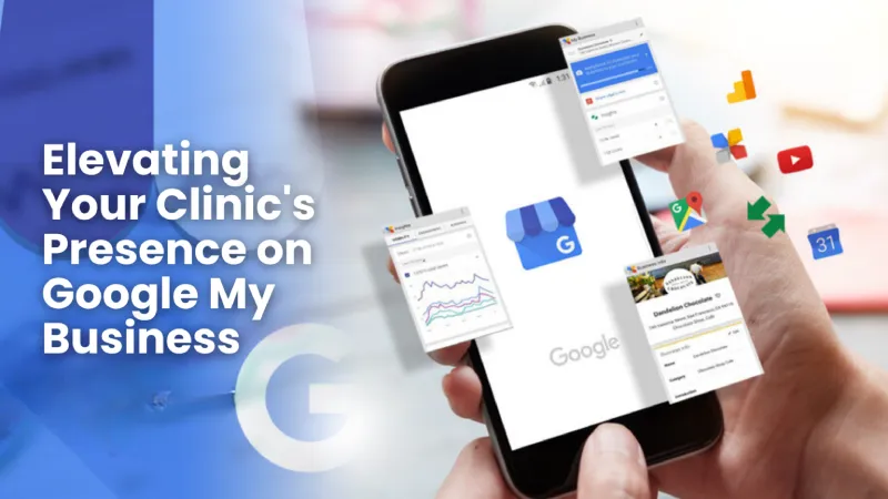 Managing clinic visibility and performance using Google My Business on smartphone