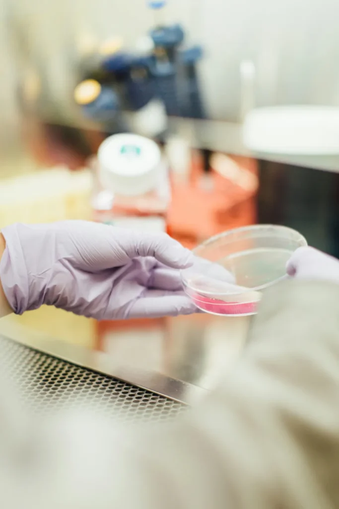 Medical lab technician analyzing samples — highlighting precision in healthcare and diagnostics
